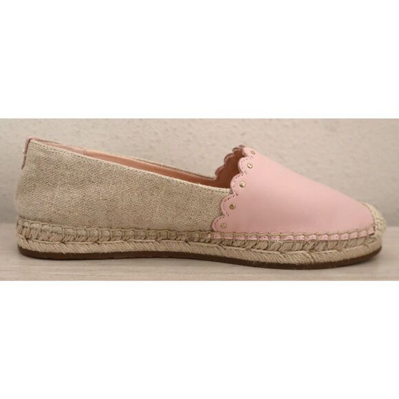 Kate Spade Women Sz 5.5B Pink Gwendolyn Scalloped Espadrille Leather Flats - Picture 8 of 14